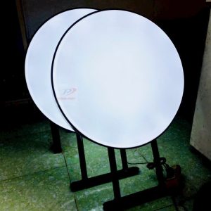 Hộp đèn hút nổi tròn 60 mặt poly ( phôi trắng)
