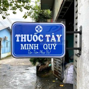 Hộp đèn mica hút nổi chữ nhật 40 x60cm in 2 mặt sắc nét