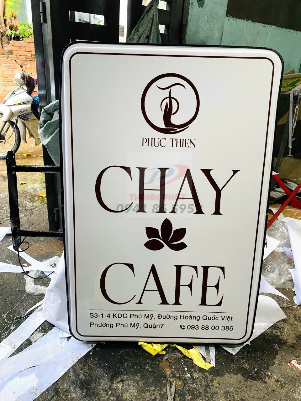 Hộp đèn mica chữ nhật 80 x120 cm in nội dung 2 mặt sắc nét