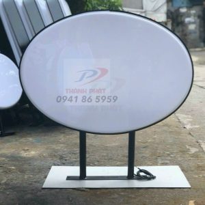 Hộp đèn mica hút nổi elip 60 x90 cm phôi trắng